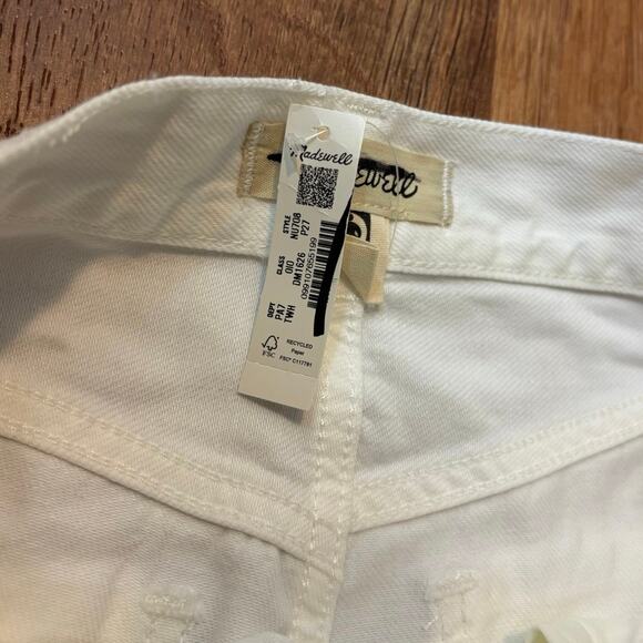 NWT Madewell Petite Superwide-Leg Jeans: Airy Denim Edition In Tile White 27P - Picture 6 of 10
